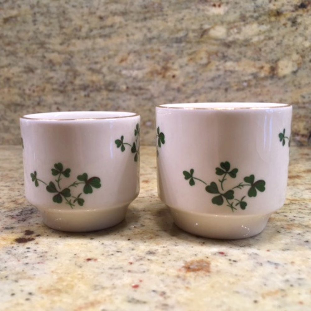 Cloverleaf Whiskey or Sake Glasses - Picture 1 of 7